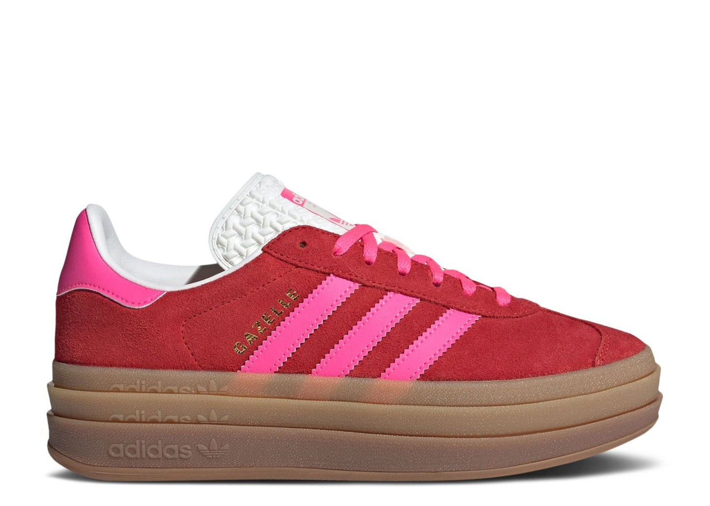 Adidas Gazelle Bold Collegiate Red Lucid Pink