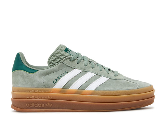 Adidas Gazelle Bold Silver Green Gum