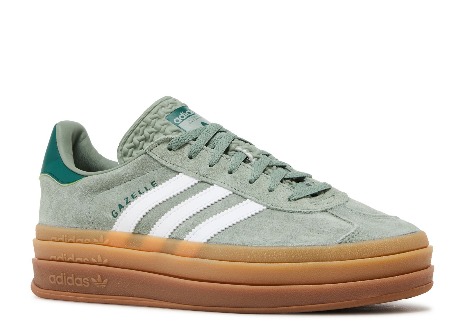 Adidas Gazelle Bold Silver Green Gum