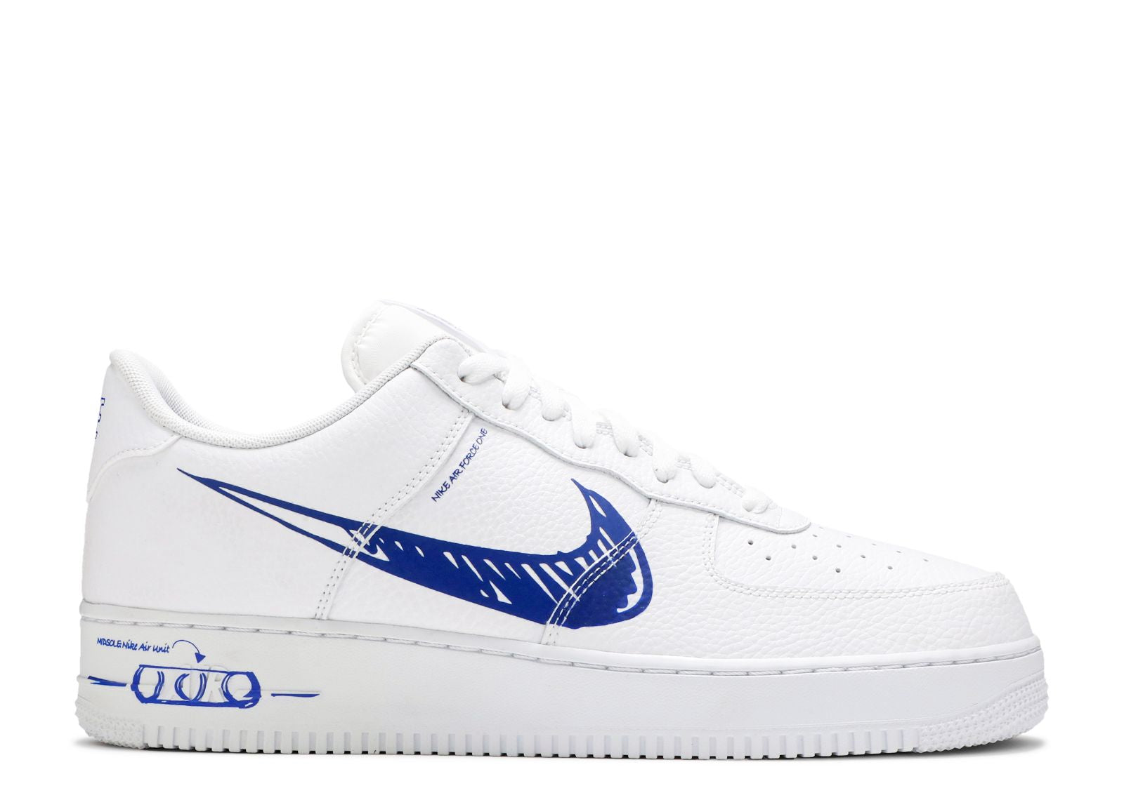 Air Force 1 Sketch White Royal