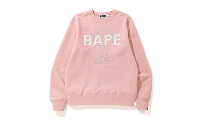 Bape Crewneck College Pink