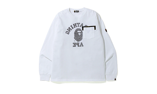 Bape Crewneck Long Sleeve Reverse College White