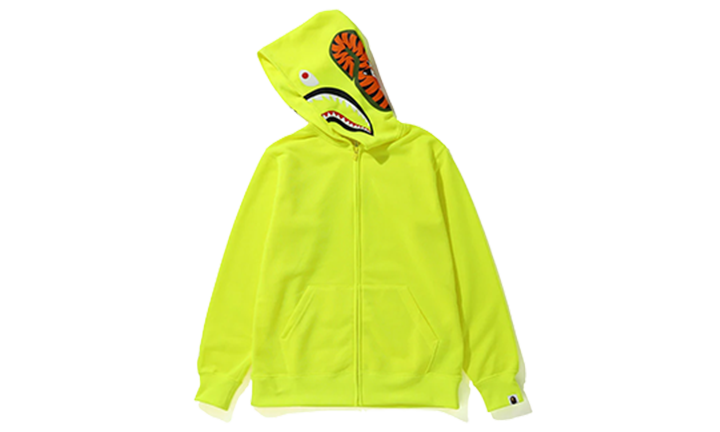 Bape Hoodie Full Zip Neon Yellow