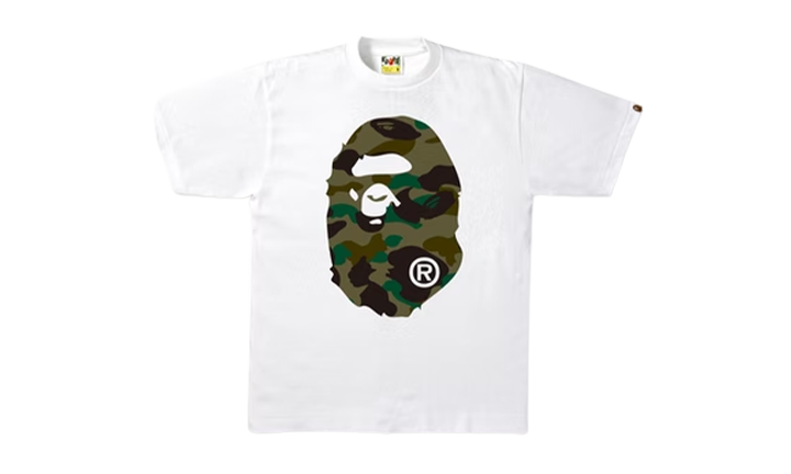 Bape Tee 1st Camo Ape Head White