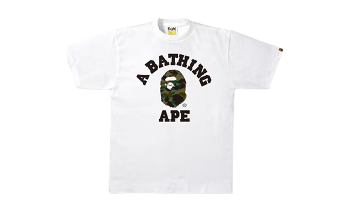 Bape Tee 1st Camo College White