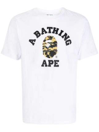 Bape Tee 1st Camo College White