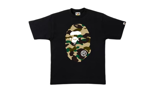 Bape Tee Ape Head Yellow Camo Black