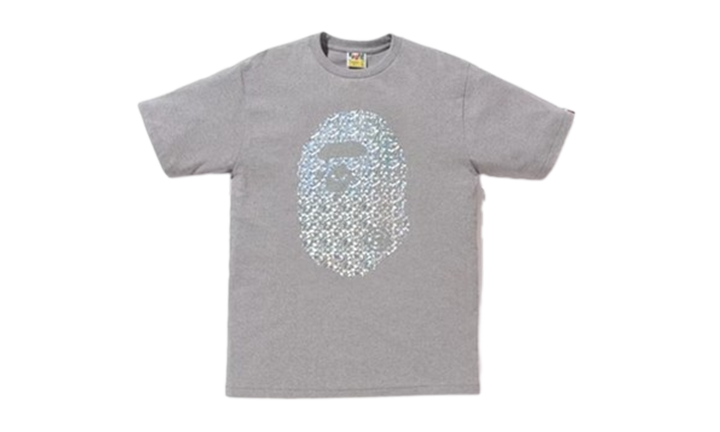 Bape Tee Aurora Ape Head Grey