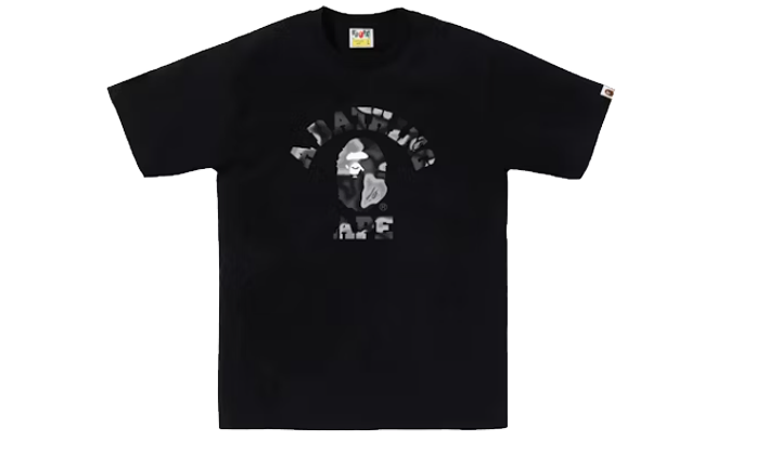 Bape Tee Liquid Camo College Black