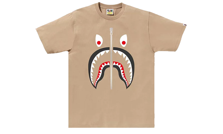 Bape Tee Mad Shark Beige