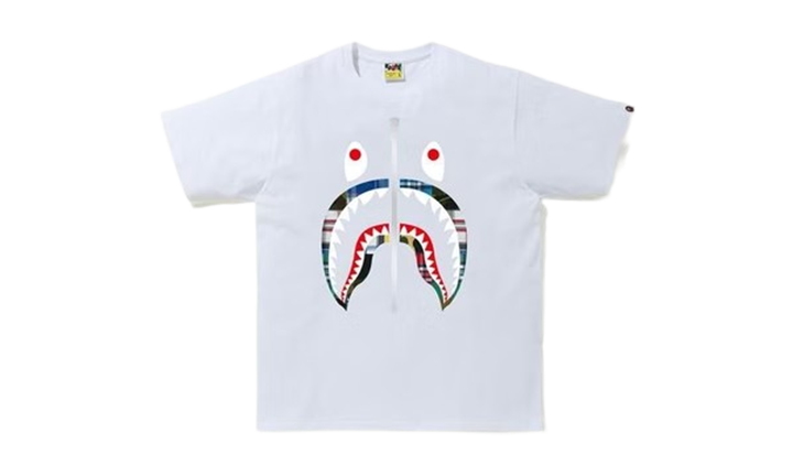 Bape Tee Patchwork Shark White