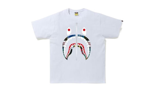 Bape Tee Patchwork Shark White