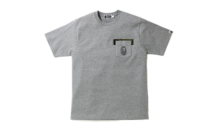 Bape Tee Pocket Reverse Ape Grey