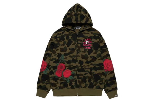 Bape x ASSC Full Zip Hoodie Camo