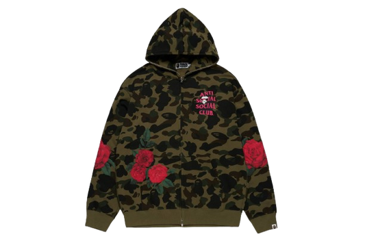 Bape x ASSC Full Zip Hoodie Camo