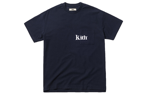 Kith Serif Quinn Pocket Tee Navy